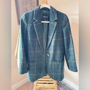 Green Windowpane Blazer